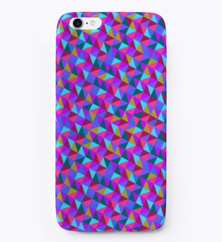 Multicolored triangle design