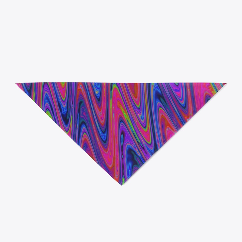 Vibrant Neon Abstract Wavy Pattern