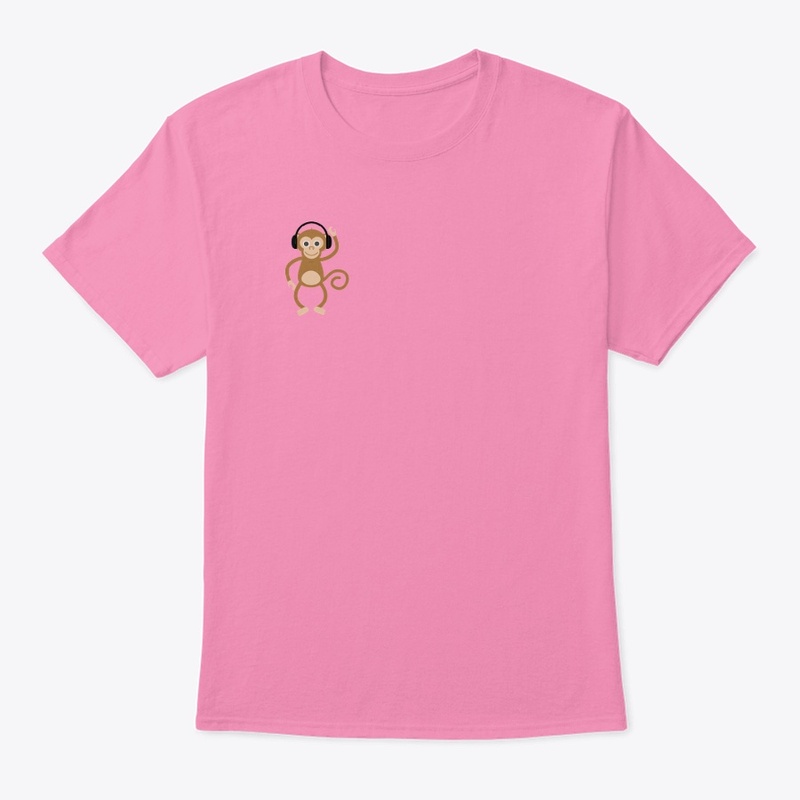 funny monkey with headphones