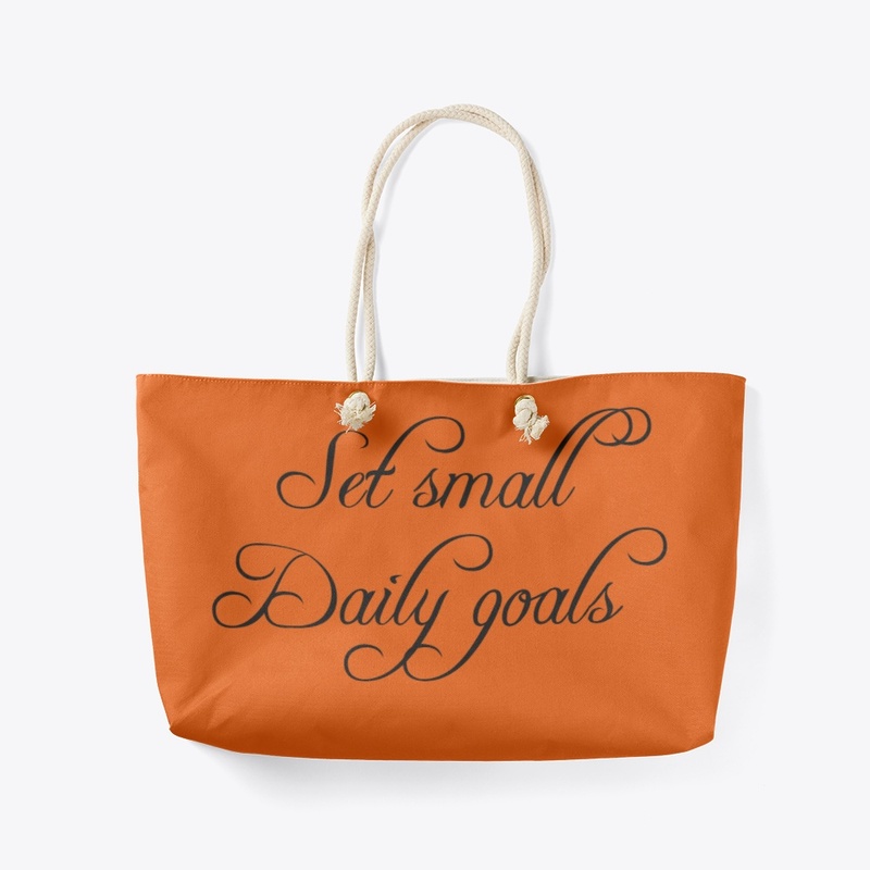 Set small daily goals 