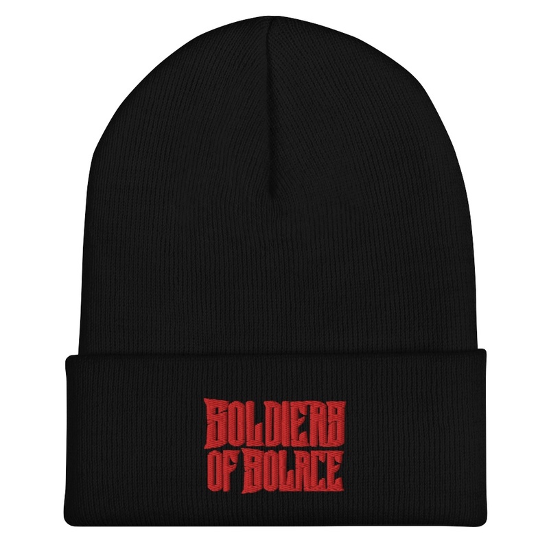 SOS Logo in Red on Black  Beanie