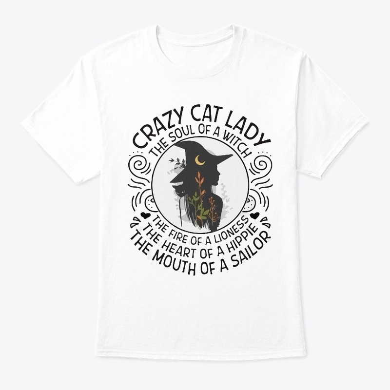 Crazy Cat Lady Catlover Witch Halloween 