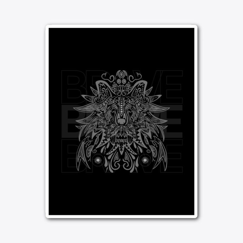 Black grey simple brave T-Shirt