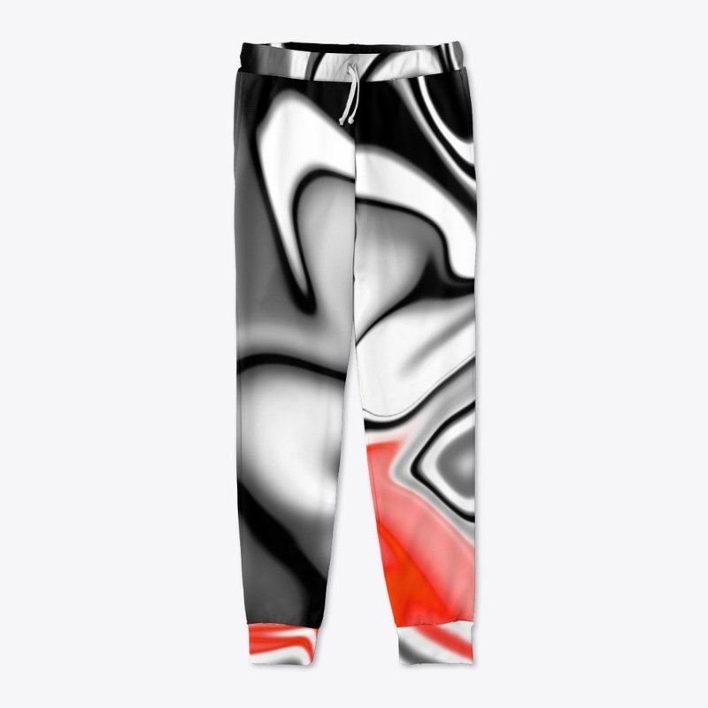 Black White dash of Red