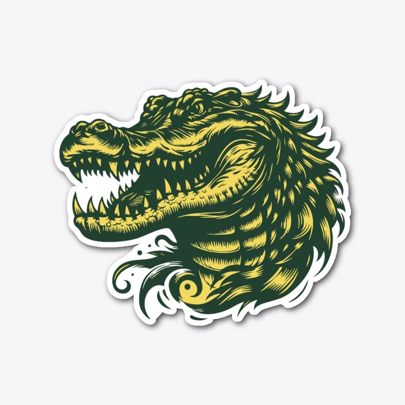 Angry Alligator Head Graphic
