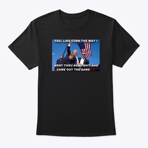 Trump Shot Black Kaos Front
