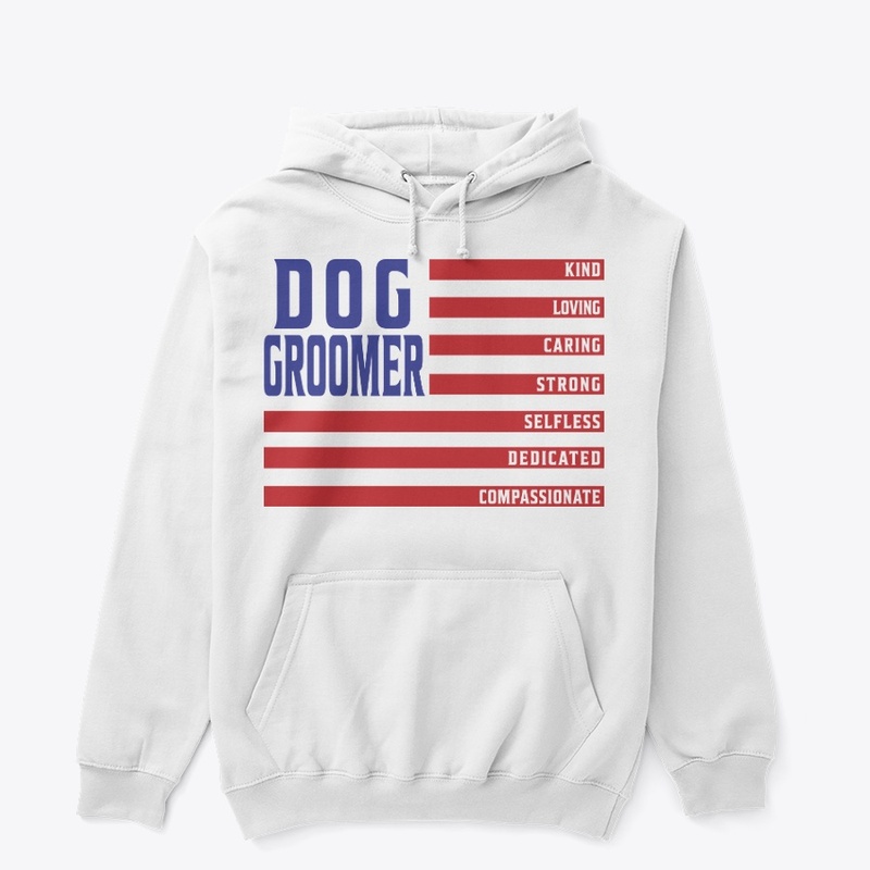 Dog Groomer Flag Hoodie 