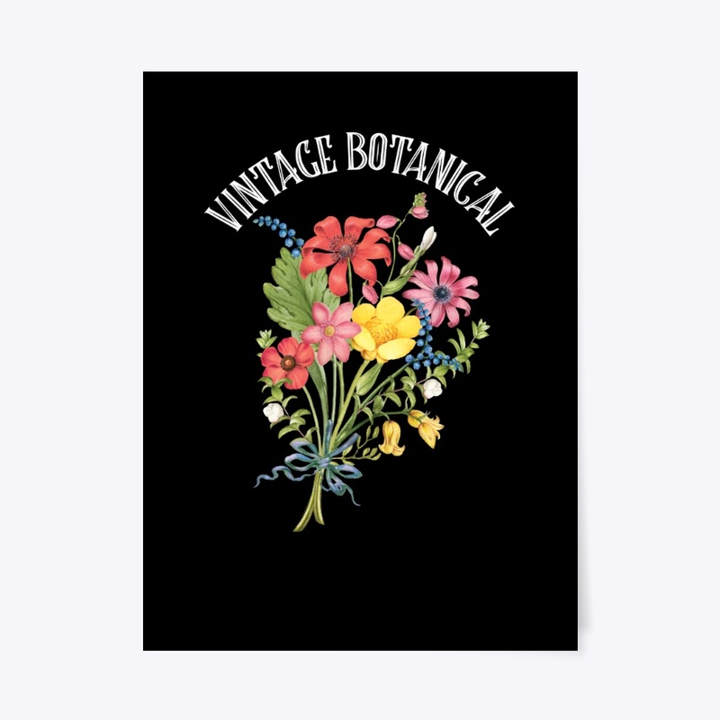 Vintage Botanical Bouquet Flowers