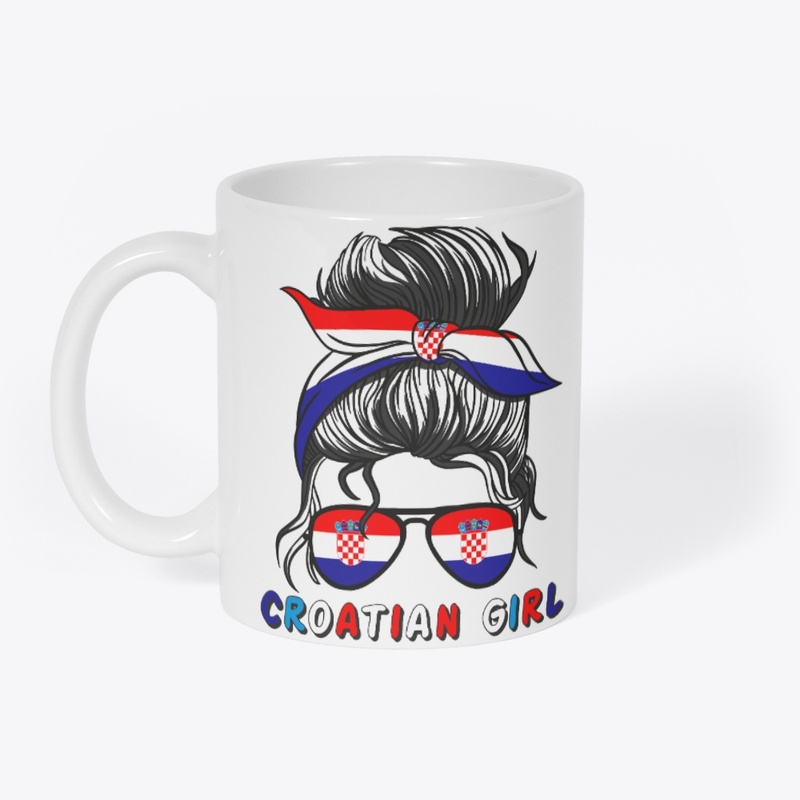  Croatian Girl Hrvatska Croatia Flag