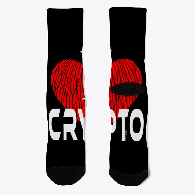 I love Crypto - white letters