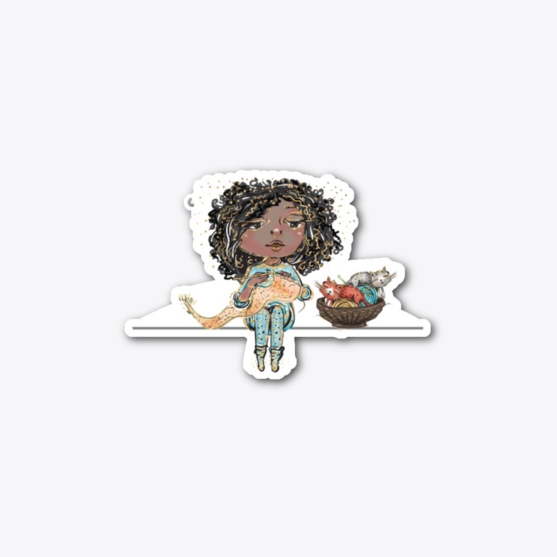Yarn girl accessories - sitting