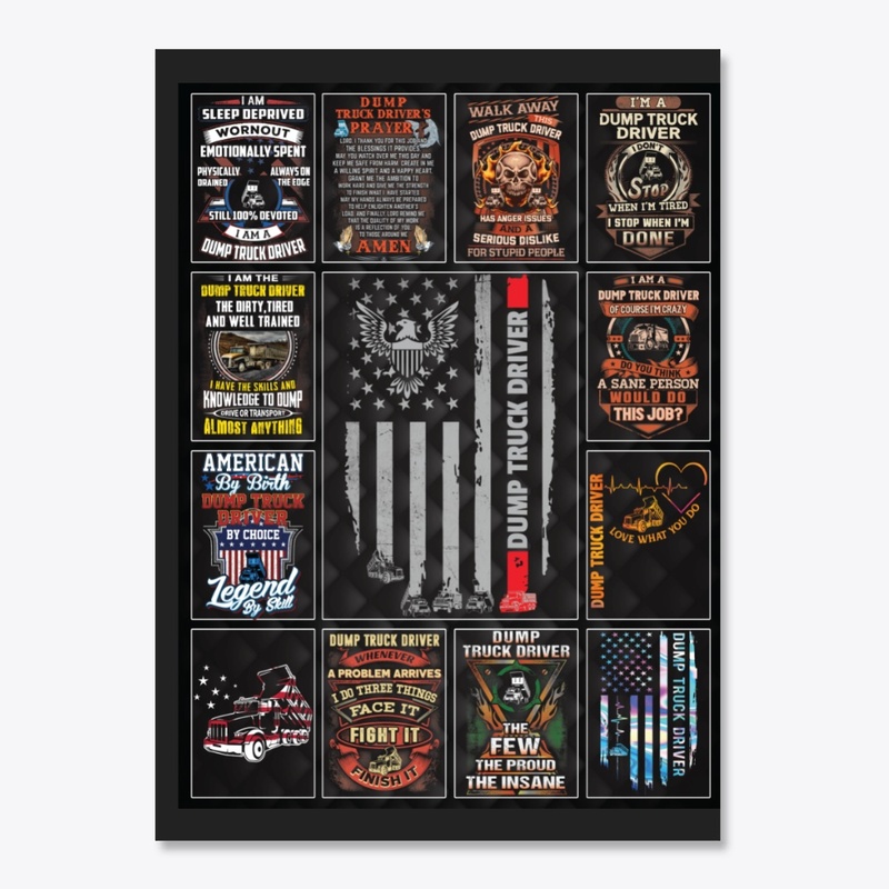 Dump Truck Driver Collage Product