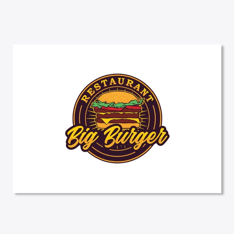Vintage retro burger label  logo