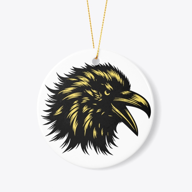 Angry Crow Head Design