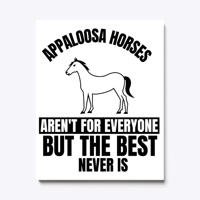 Appaloosa horses aren't for everyone but