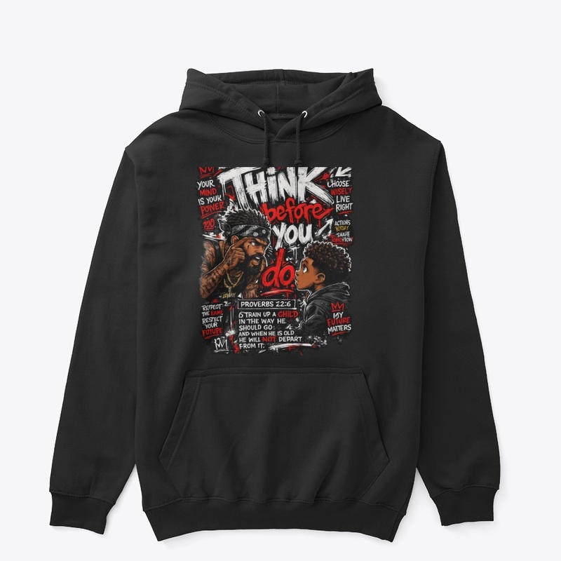 Think before you do unisex hoodie