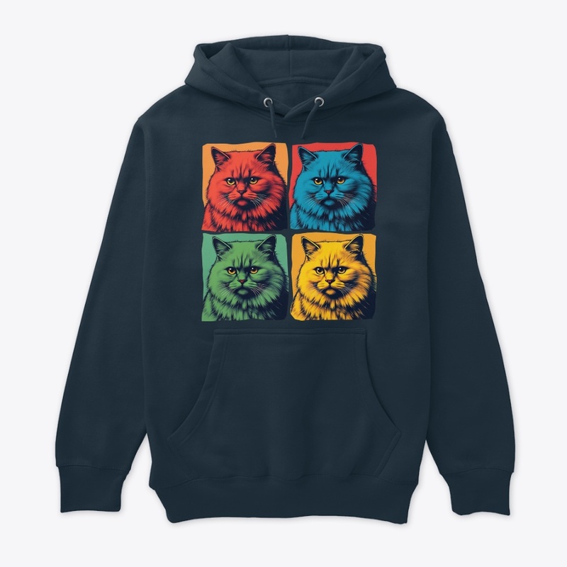 Pop Art Cat Quartet