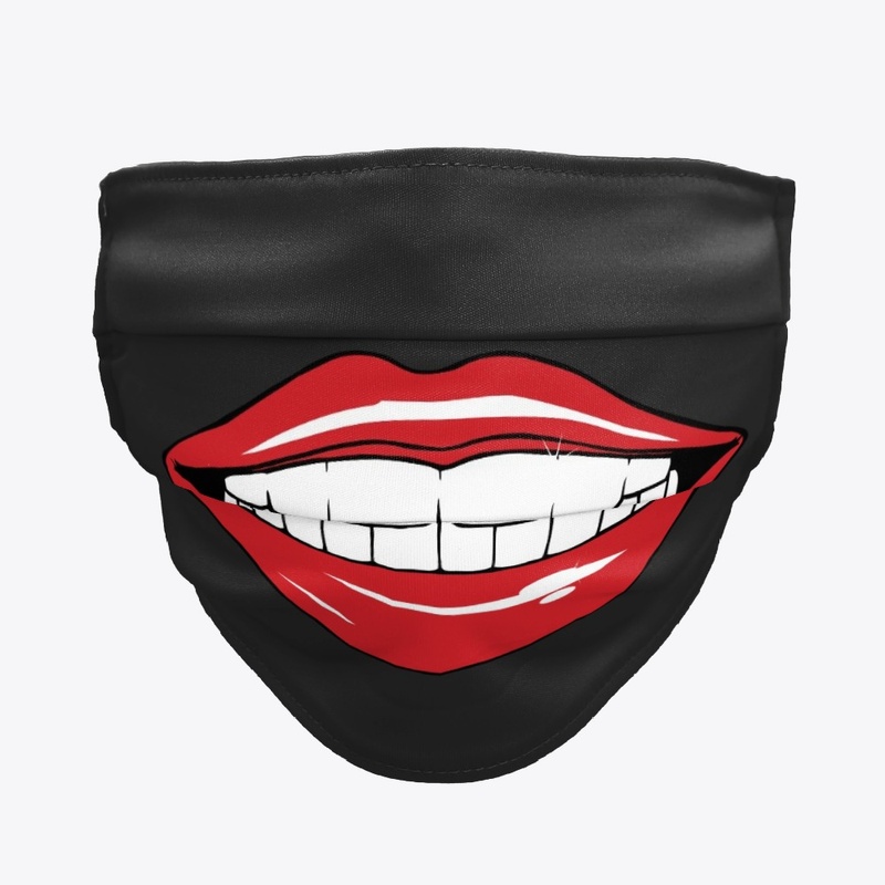 Shining white Teeth with red Lips