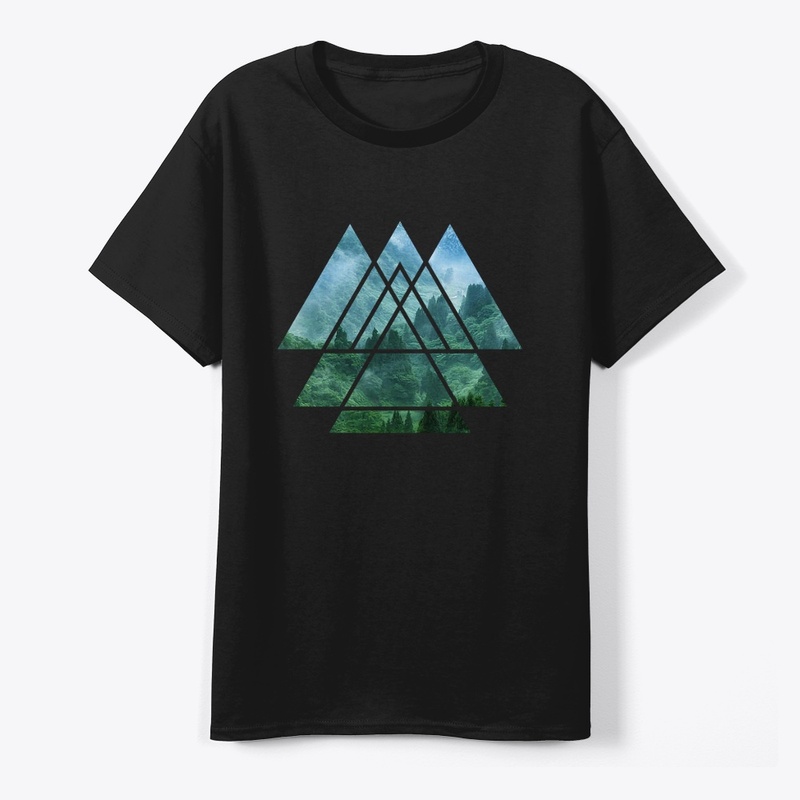 Sacred Geometry Triangles - Misty Forest