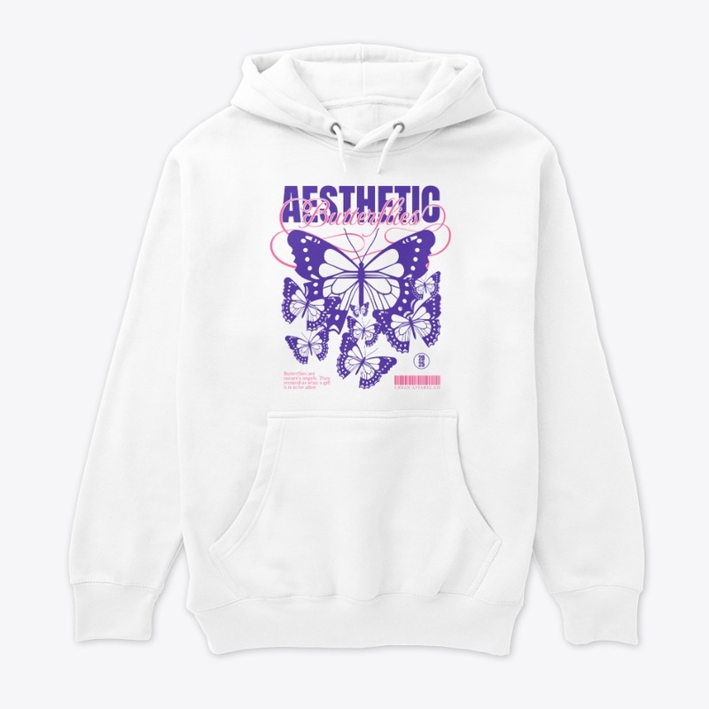 Aesthetic Butterfly Floral Graphic Merch
