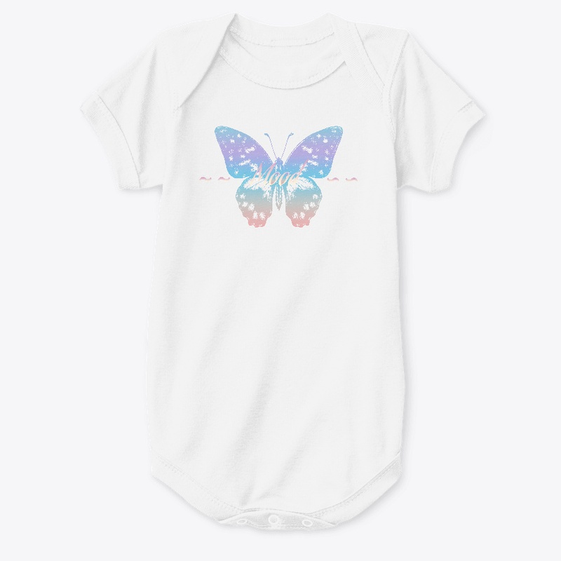 Mood Papillon pastel bleu