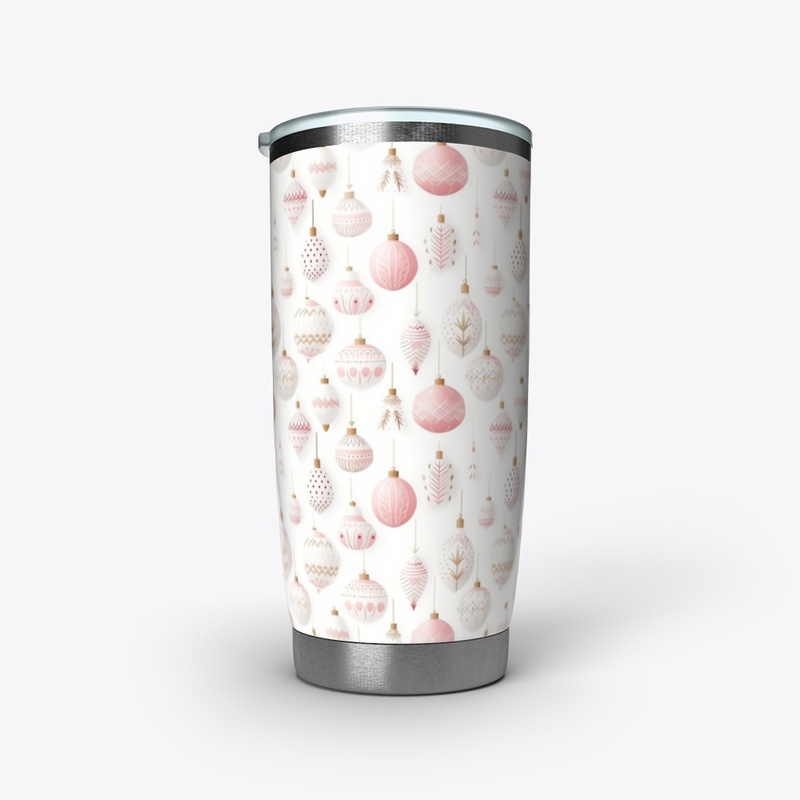 Elegant Pink Xmas Pattern Holiday Vibes