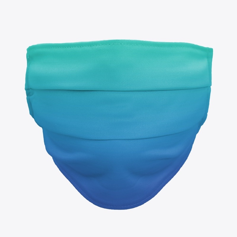 Green to blue gradient style mask