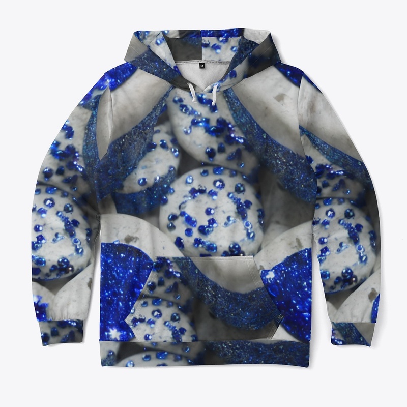 Sparkly Blue and White Rock Design 