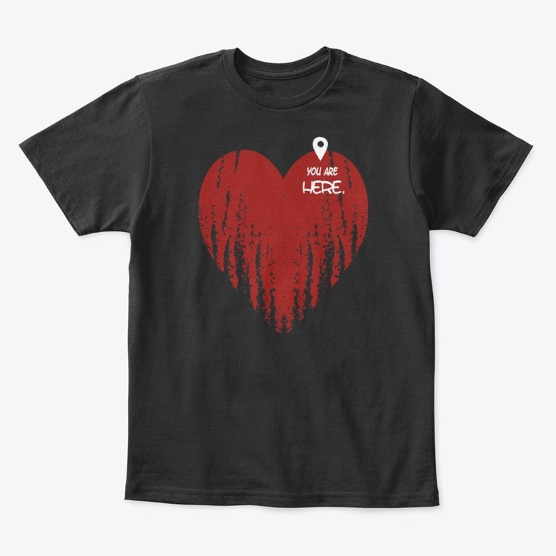 You Are Here Cute Red Heart Gift