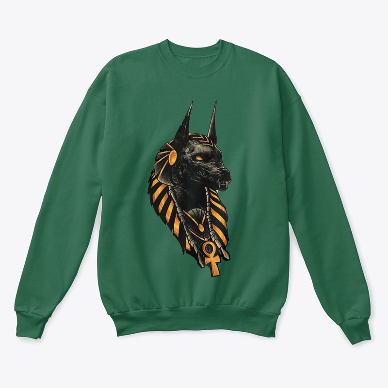 The pharaoh and the god of death Anubis