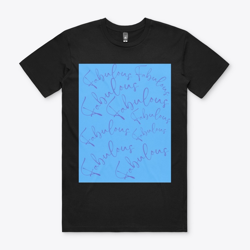 BLUE CURSIVE FABULOUS