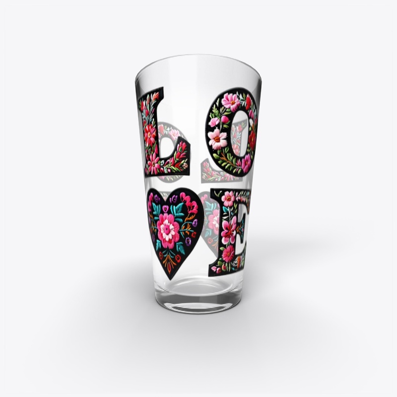 Charming Floral Love Valentine White
