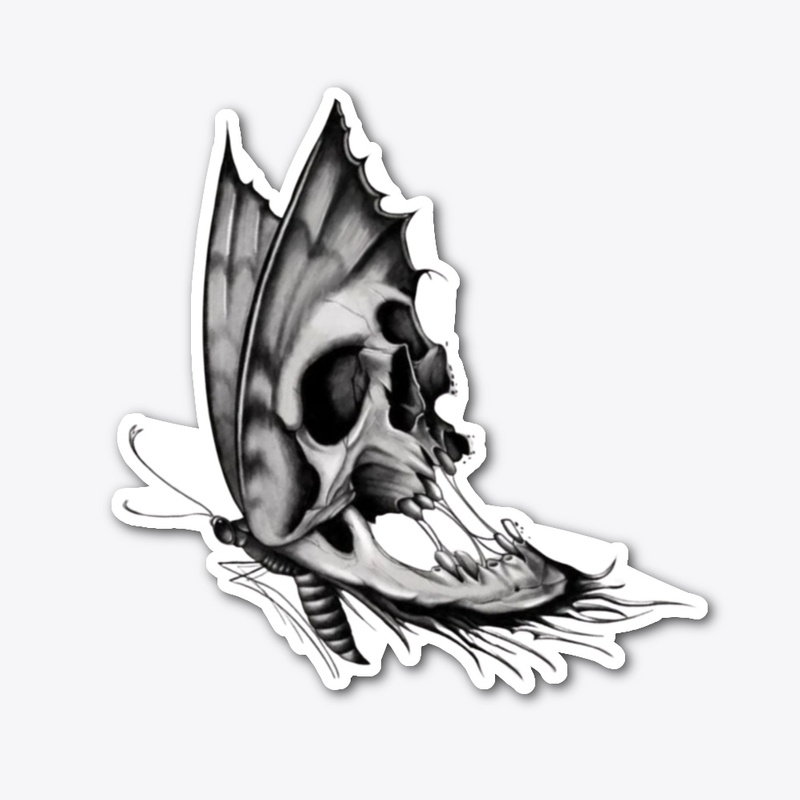 Graphic Skull Butterfly 