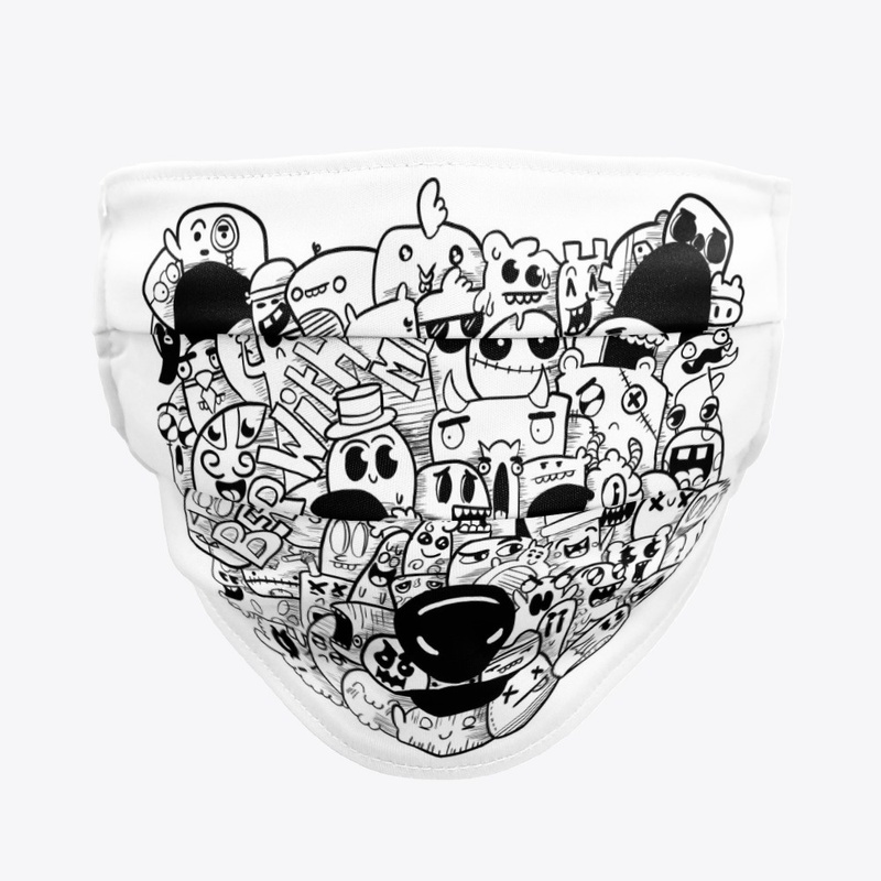 Bear with me: Bear doodle face mask