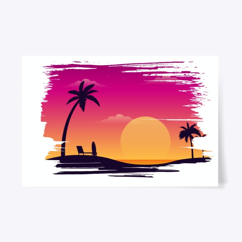 Warm Sunrise By The Beach