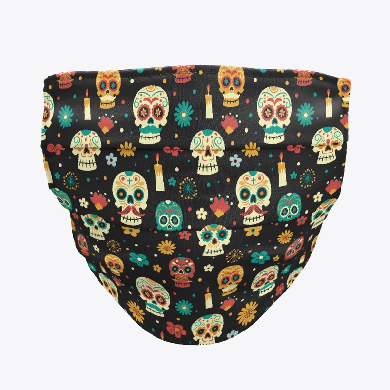  day-of-the-dead-pattern face mask