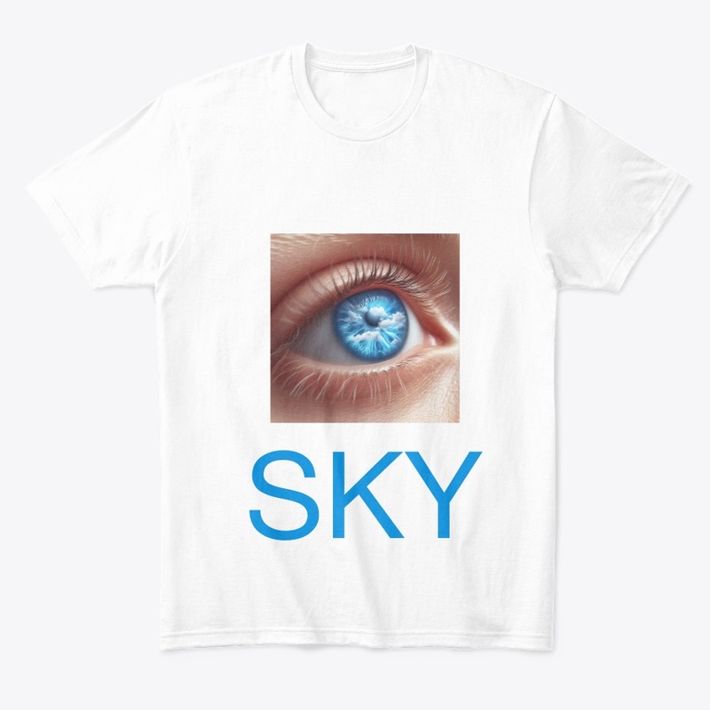 Eye looking up to the sky