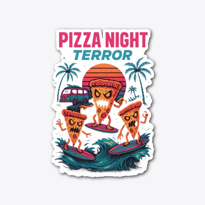 Pizza Night Terror 80s Retro