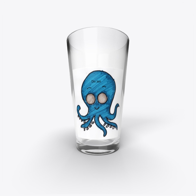 Div Jen Pint Glass