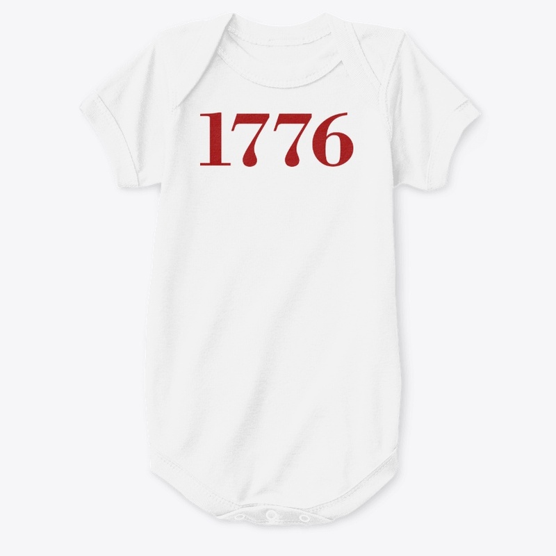 Number 1776 forever in red color