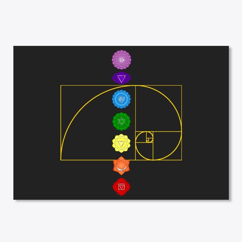 Fibonacci Golden Spiral 7 Chakras