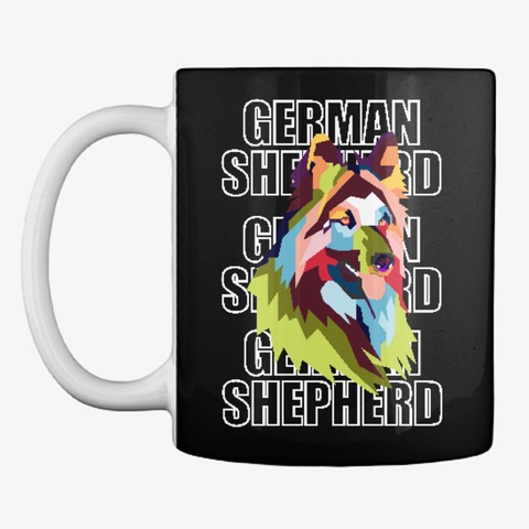 German Shepherd Accessories Black T-Shirt Front