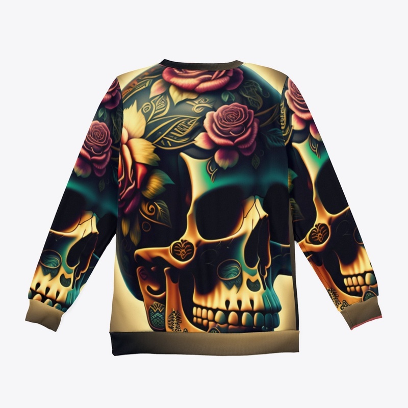 Skull Head With Tattoos 