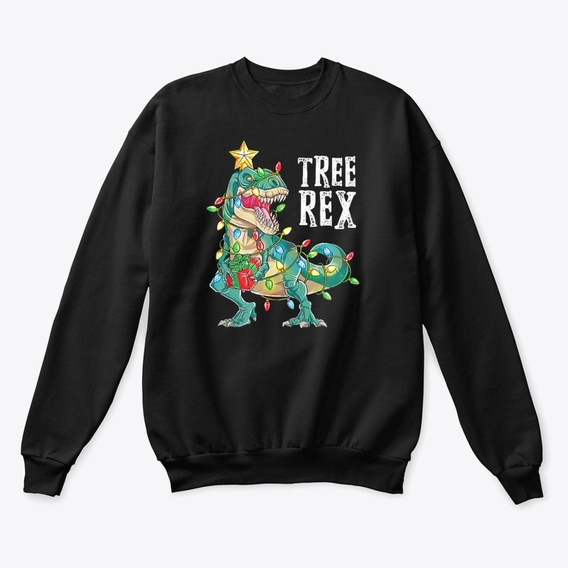 Dinosaur Christmas Tree Rex T-Shirt