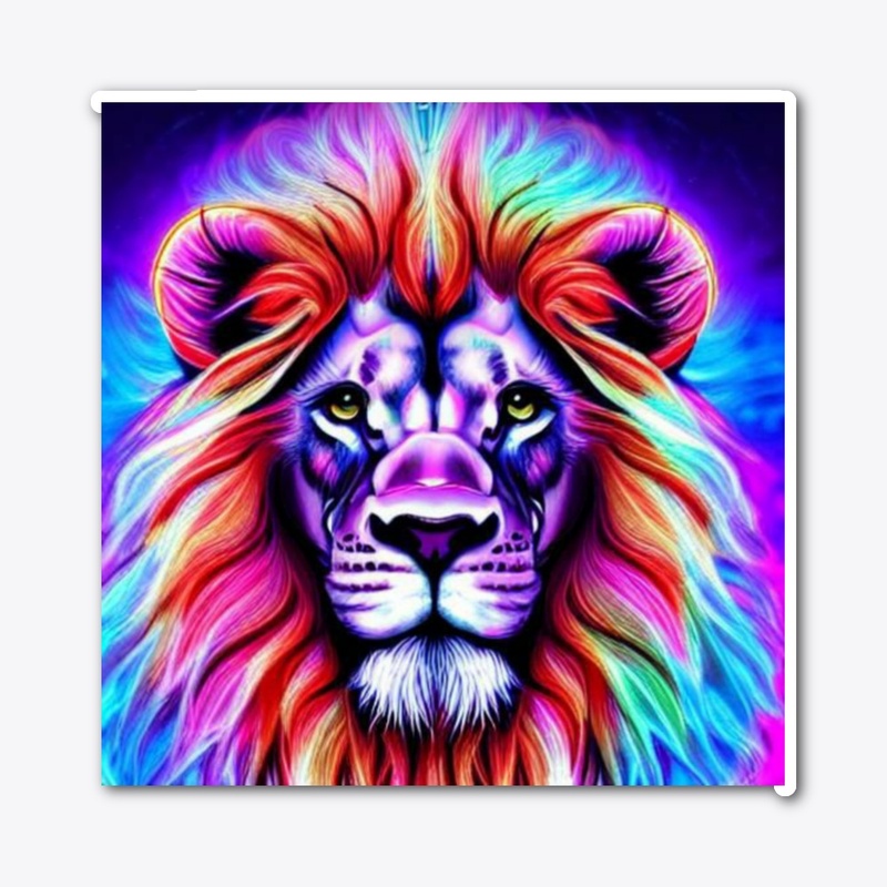 Psychedelic lion
