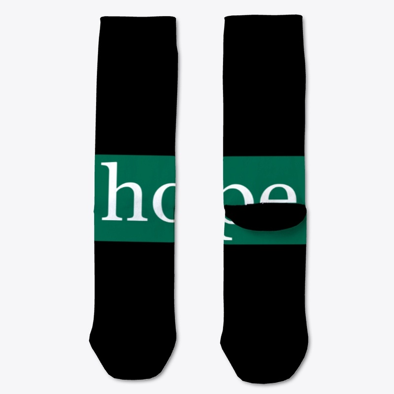 Hope Written in White on Green