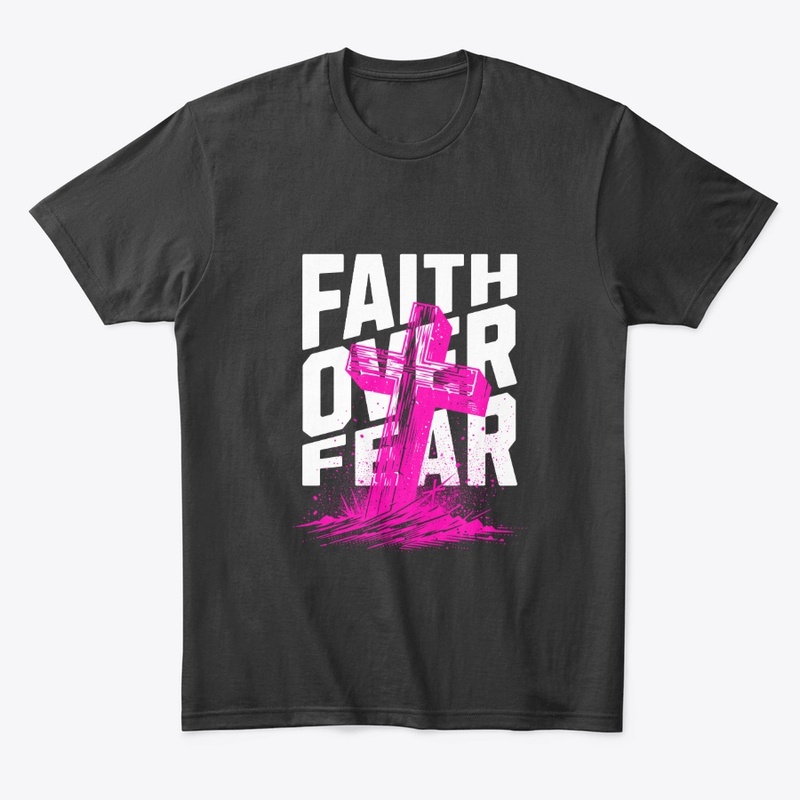 Faith Over Fear Courage Typography Merch