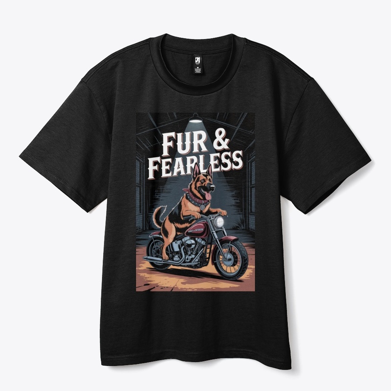 Biker Dog German Shepherd Tee