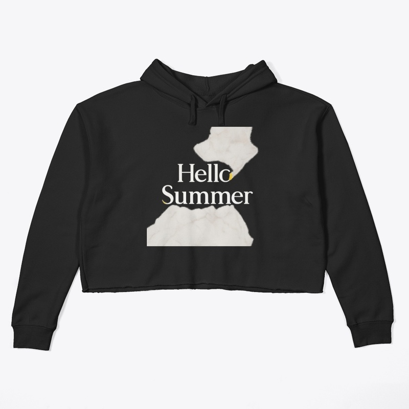Elegant Marble "Hello Summer" Typography