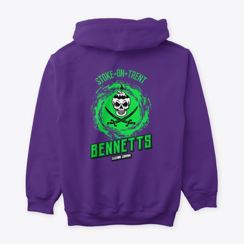 Bennetts pirate crossed swards n skull.